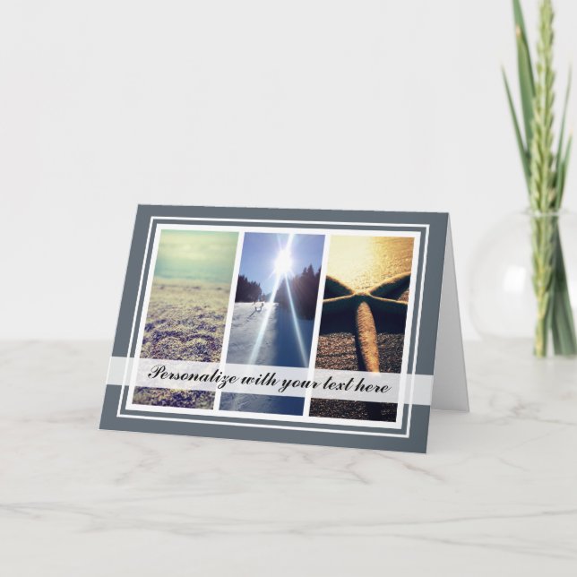 Modelo de Natal para colagem de fotos triptych 3 p (Frente)