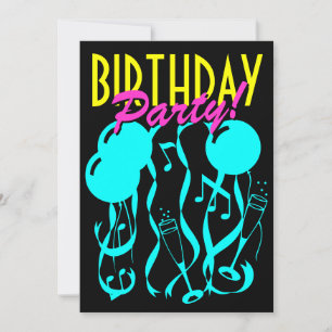 Modelo de néon dos convites de festas de