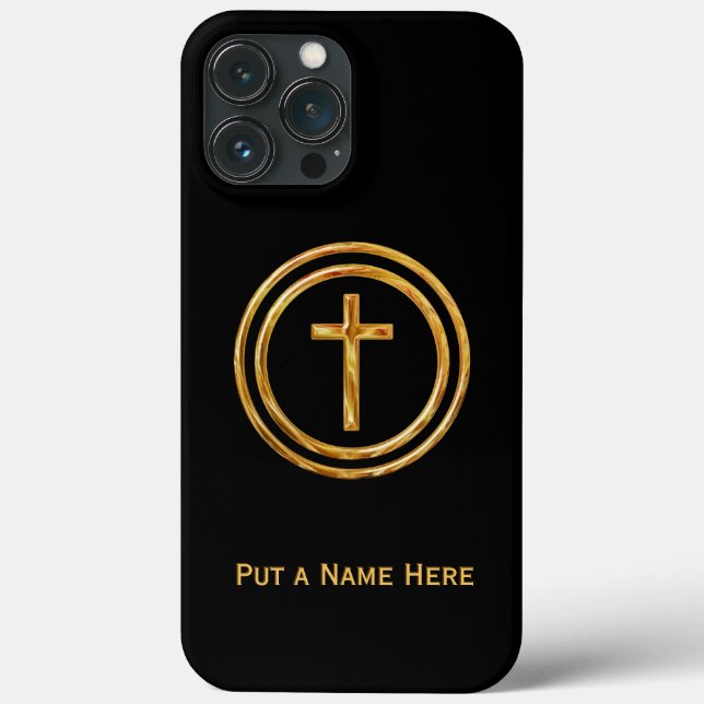 Modelo de Nome Cruzado Preto e Dourado (Verso)