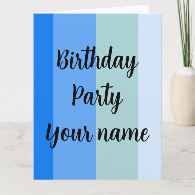 Modelo de Nome da festa de aniversário (Frente)