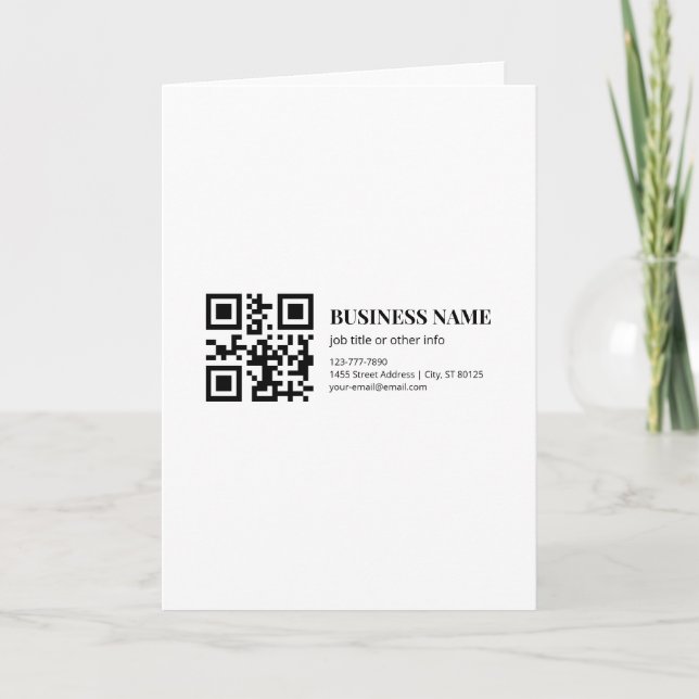 Modelo de Nome de Negócios de Código QR Personaliz (Frente)