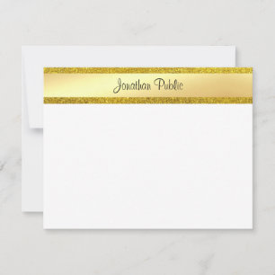 Modelo de Nome de Script Manuscrito Dourado Glitte