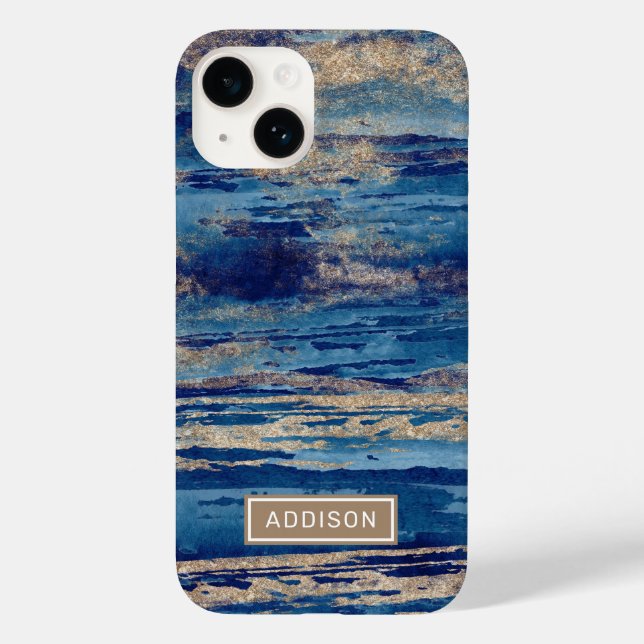 Modelo de Nome Personalizado de Pintura Dourada ab (Verso)