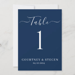 Modelo de Número de Mesa de Casamento: Caligrafia