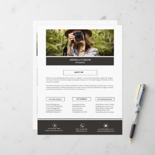 Modelo de Página do Fotógrafo Sobre Mim