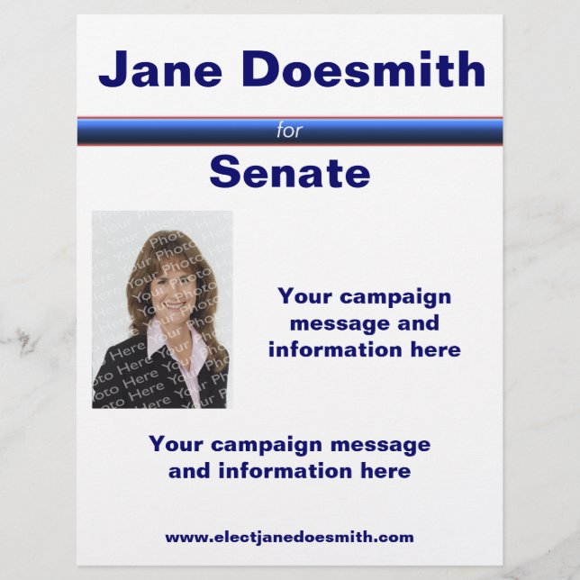 Modelo de panfleto de eleição política (Frente)