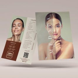 Modelo de Panfleto de Menu de Serviços de Medspa d