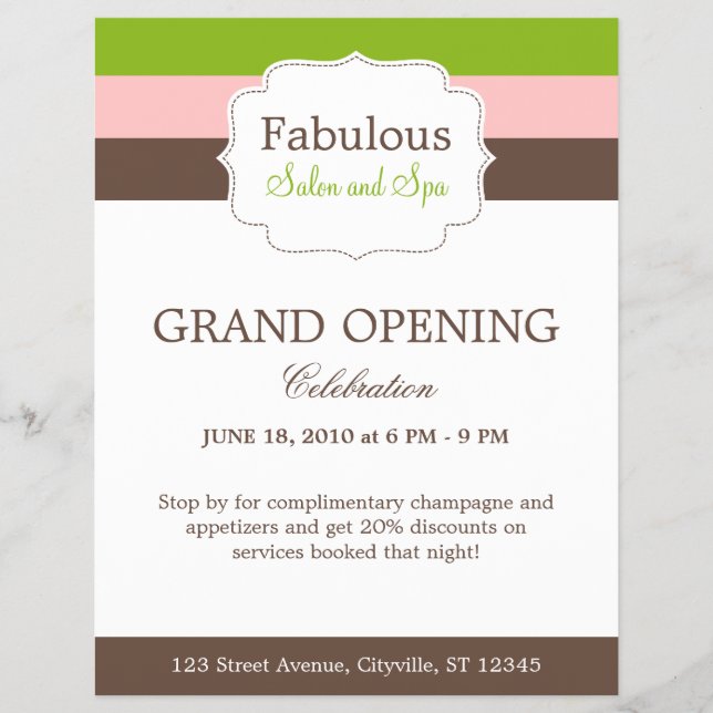 Modelo de Panfleto de Stripes de Candy (Frente)