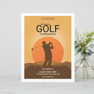 Modelo de Panfleto de Torneio de Golfe