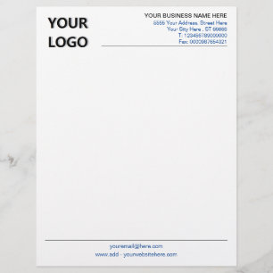Modelo de papel timbrado comercial personalizado c
