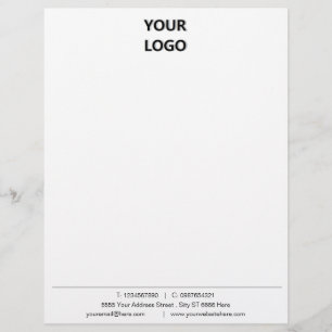 Modelo de Papel Timbrado Empresarial com Logotipo 