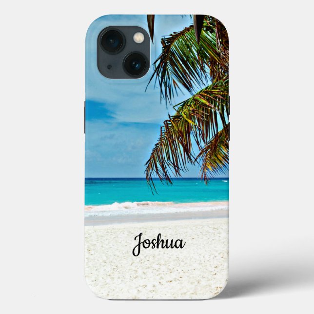 Modelo de Paraíso Tropical, personalizável (Verso)