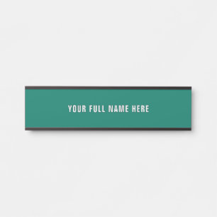 Modelo de Placa de Porta com Nome Personalizado Pr