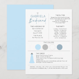 Modelo de placa de proposta e informações da Bride