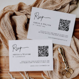 Modelo de placa RSVP de Casamento Minimalista