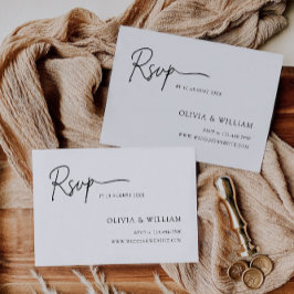 Modelo de placa RSVP de Casamento Minimalista