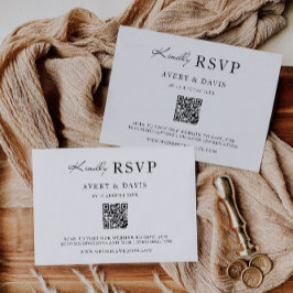 Modelo de placa RSVP de Casamento Minimalista