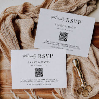 Modelo de placa RSVP de Casamento Minimalista