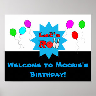 Modelo de Poster de Boliche personalizada