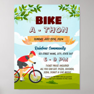 Modelo de poster para angariação de fundos de bici