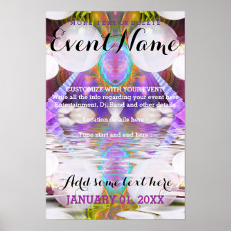 Modelo de Poster Personalizável de Evento de Rave 