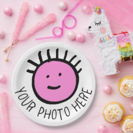 Modelo de Pratos de Papel 12 GRANDES 9" com Foto P