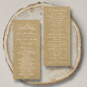 Modelo de Programa de Casamento Elegante Country K