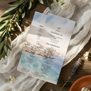 Modelo de Programa de Casamento em Santorini Med