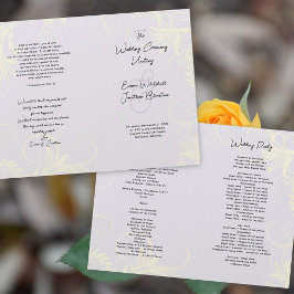 Modelo de Programa de Casamento Lavender Flourish