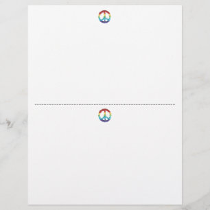 modelo de receita de meia folha com tema de paz