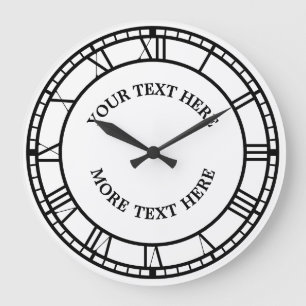 Modelo de relógio grande com números romanos Vinta