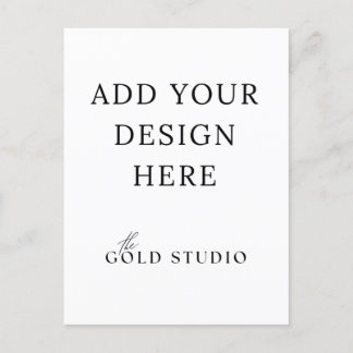 Modelo de retrato para convite em cartão postal em