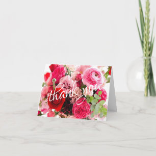 Modelo de Rosas Aquarela Obrigado Letra à Mão