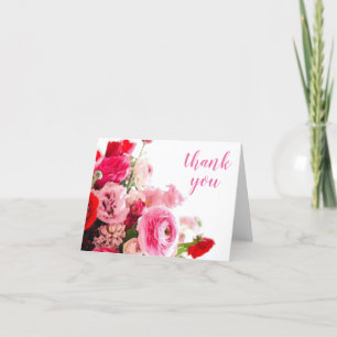 Modelo de Rosas em Roteiro à Mão Agradecendo em Aq