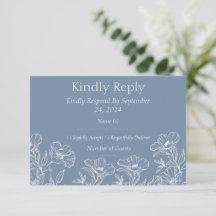 Modelo de RSVP de casamento floral lírio branco az