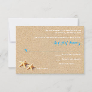 Modelo de RSVP de Casamento Just Beachy
