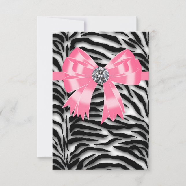 Modelo de RSVP Pink Black Pink Zebra (Frente)