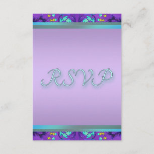 Modelo de RSVP Roxo Azul Turquesa