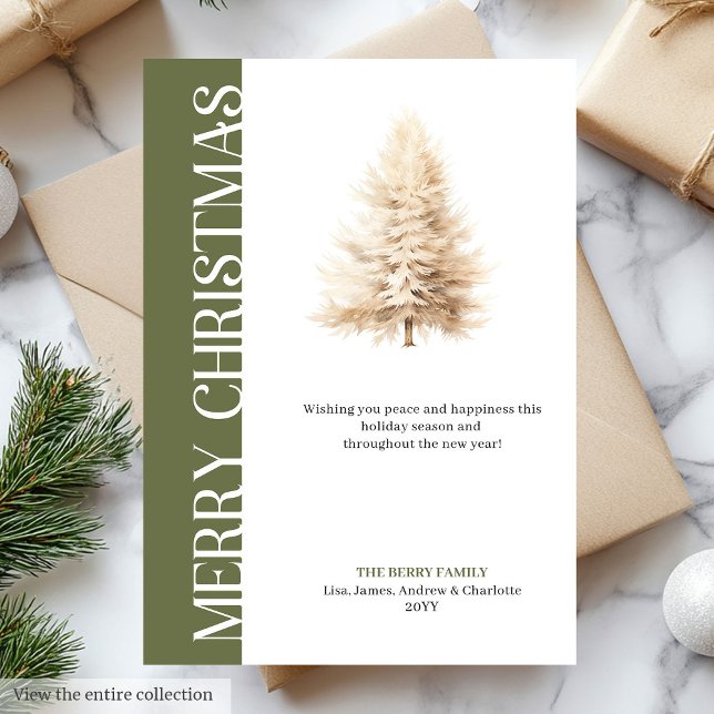Modelo de Saudação de Feriado em Cores Terrosas da (Trendy Earthy Colors Holiday Greeting Template)