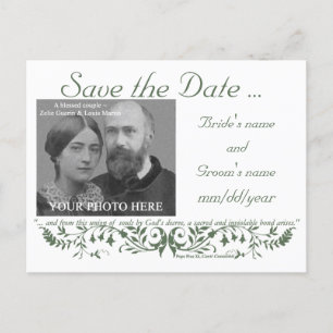 Modelo de Save the Date de Casamento Católico CC