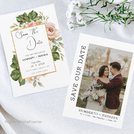 Modelo de Save The Date de casamento com moldura d