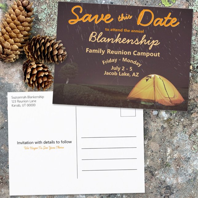 Modelo de Save The Date de Celebração de Reunião d (Criador carregado)