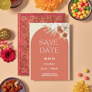 Modelo de Save the Date Floral de Arco de Terracot