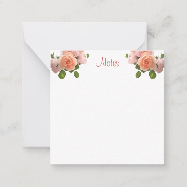 Modelo de Script de Caligrafia de Rosas de Aquarel (Frente)