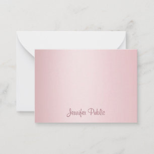 Modelo de Script de Caligrafia Rosa Dourado