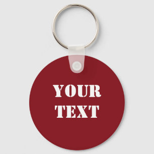 Modelo de Texto Chaveiro Raglan Vermelho