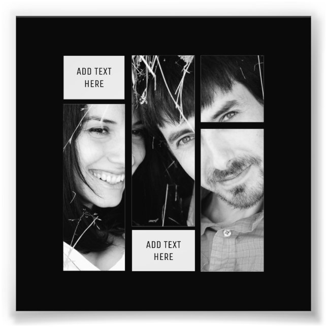 Modelo de Texto de Foto Preto - Transferência Para (Frente)