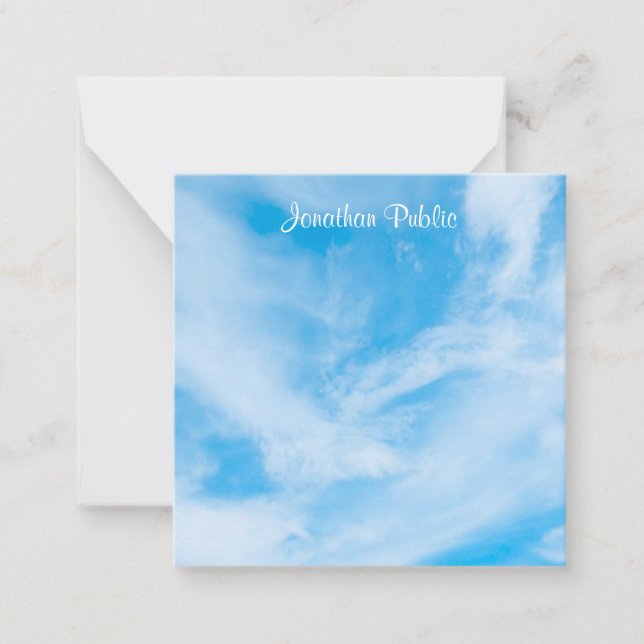 Modelo de Texto do Script de Caligrafia de Nuvens  (Frente)