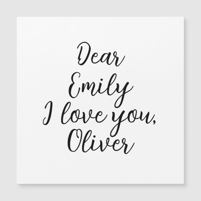 Modelo de texto eu amo você (Frente)