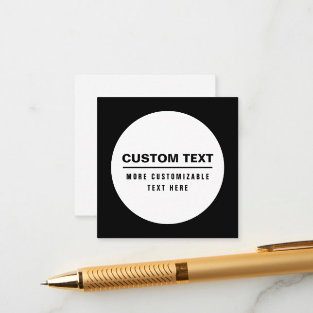Modelo de texto personalizável simples e negrito (Frente/Verso In Situ)